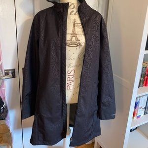 Long fleece lined raincoat